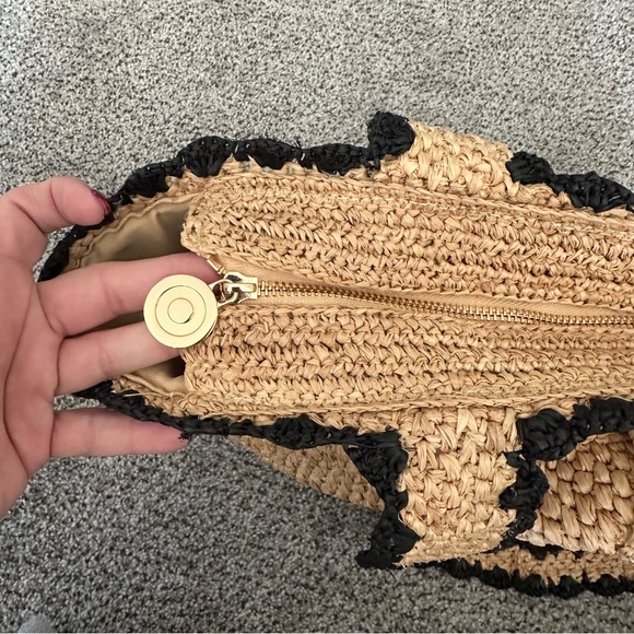 KATE SPADE X TARGET Raffia Black Bow Tote Bag Beach Bag Woven NWT - Picture 11 of 16